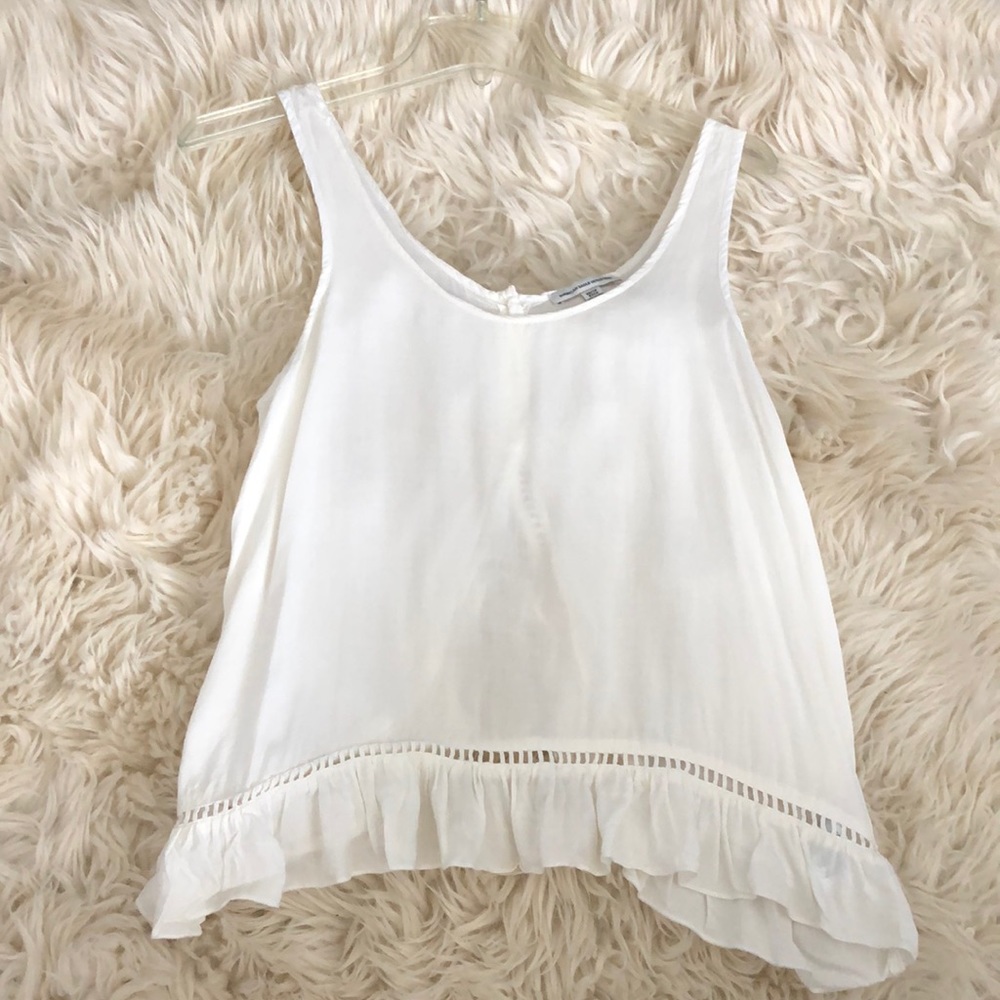AMERICAN EAGLE white flowy tank top